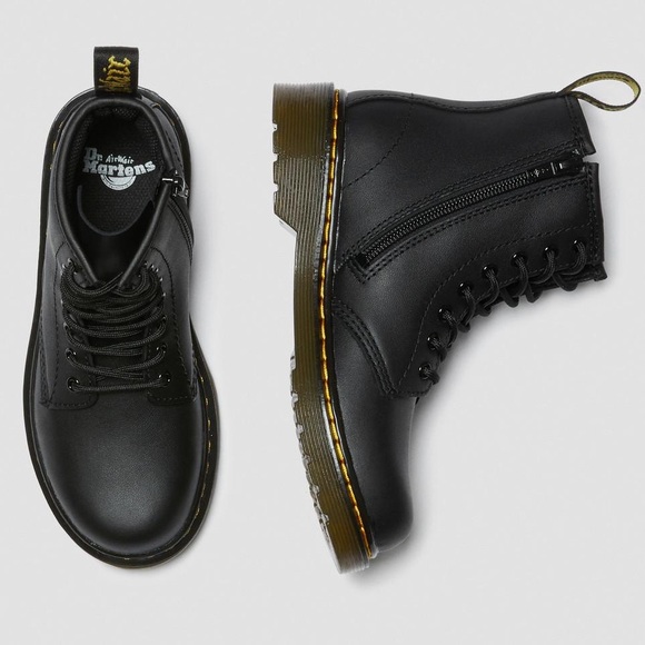 Dr. Martens Other - Dr. Martens Junior 1460 Softy T Leather 8 hole Lace up Boots Side Zip EU 36 US 4